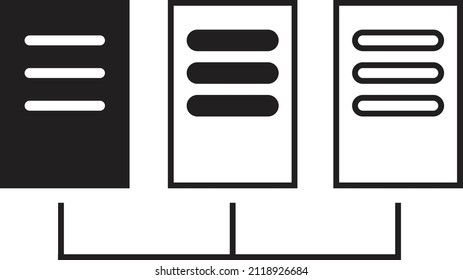 The distributed servers with data flow - Technological illustration - vector 