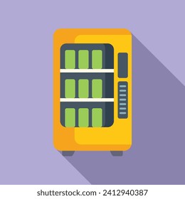 Distributing vessel drink icon flat vector. Food portable. Snack vending