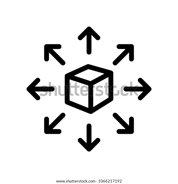 Distribution Box Icon Stock Vector Royalty Free 1066217192