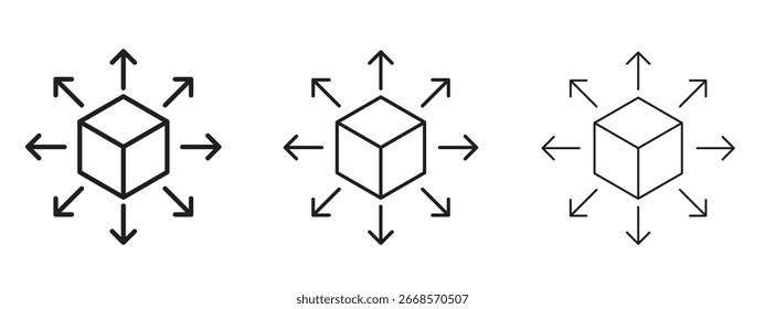 Verteilungsfeldsymbol für Grafikdesign-Projekte