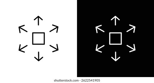 Distribution box icon outline. linear style for apps