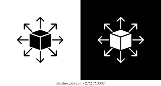 Verteilungsfeld-Symbol Sammlung festlegen. Vektorgrafik.