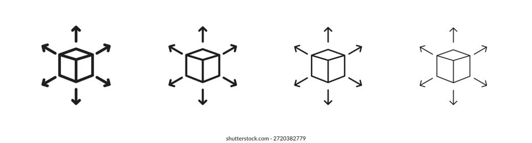 Verteilerkasten-Symbolsatz, Illustration, Schwarz