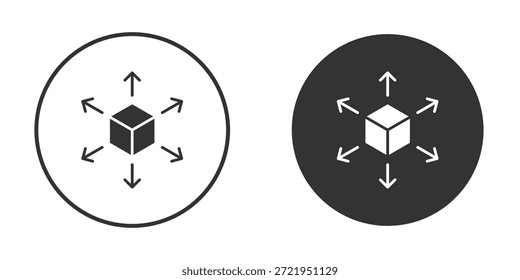 Caixa de distribuição ícone silhueta forma gráfico simples símbolos clipart