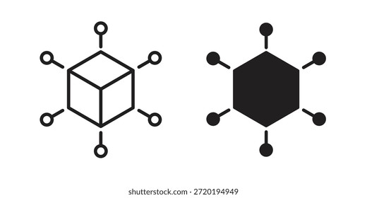 Ícones da caixa de distribuição. Pixel perfeito. Ícone de contorno de vetor. Conceito de logotipo plano.