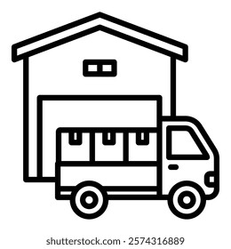 Distribution Center Icon Element For Design