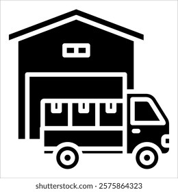 Distribution Center Icon Element For Design