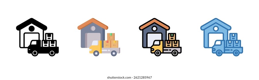 Elemento de icono de centro de distribución para diseño