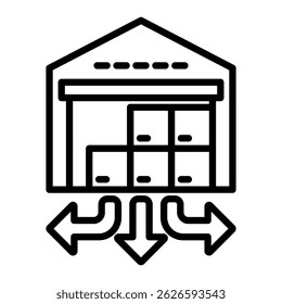 Elemento De Ícone Do Centro De Distribuição Para Design