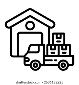 Elemento de icono de centro de distribución para diseño