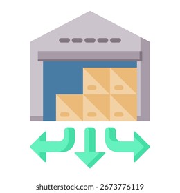 Elemento De Ícone Do Centro De Distribuição Para Design