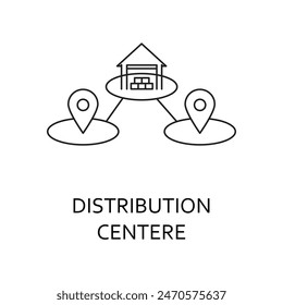 Lagersymbol für Distributionszentren für Logistik und Supply Chain Management.