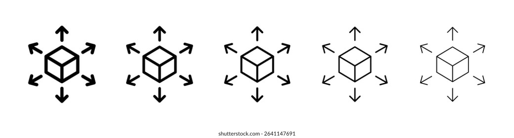 Distribution channel icon concept. graphic design, logo, Web, UI.