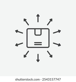 Distribution channel icon set. vector illustration.