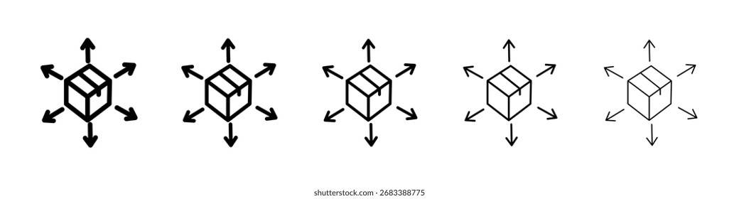 Icono de canal de distribución Arte vectorial Ilustración