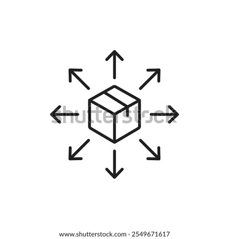 Distribution channel icon web design in vector