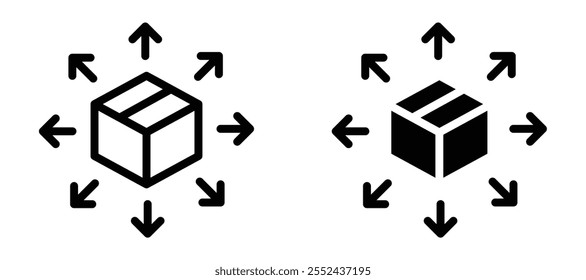 Conjunto de Vectores de icono de revestimiento de canal de distribución.