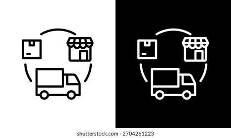 Distribution Channels With Icon Set Design