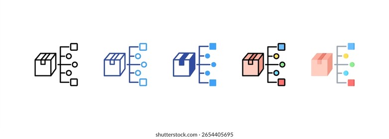 Canales de distribución Multi Style Icon Set