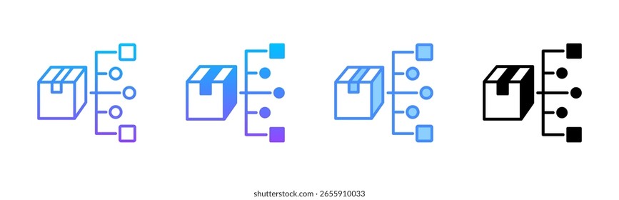 Canales de distribución Multi Style Icon Set