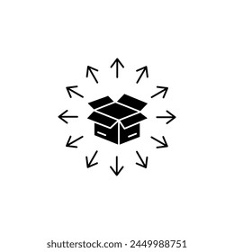 distribution concept line icon. Simple element illustration. distribution concept outline symbol design.