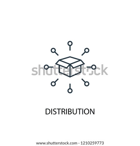 distribution concept line icon. Simple element illustration. distribution  concept outline symbol design. Can be used for web and mobile UI/UX