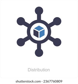Concepto de icono de distribución y entrega