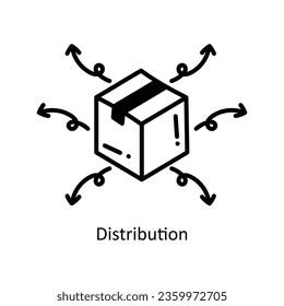 Distribution doodle Icon Design illustration. Logistics and Delivery Symbol on White background EPS 10 File