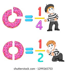 the distribution of the doughnut and jelly number with the good pantomime
