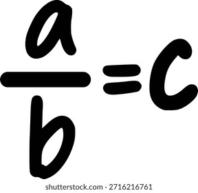Ilustração da fórmula de distribuição representando o conceito da razão, a comparação matemática, o aprendizado aritmético básico e o material educacional explicado no estilo manuscrito simples.