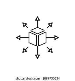 Distribution icon design. vector illustration