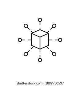 Distribution icon design. vector illustration