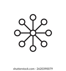 Icono de distribución Vector de trazo de contorno editable EPS