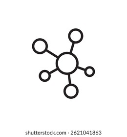 Icono de distribución Vector de trazo de contorno editable EPS