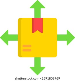 Distribution Icon Flat Vector Illustration