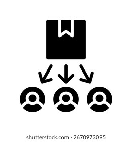 Distribution Icon Glyph Vector Illustration