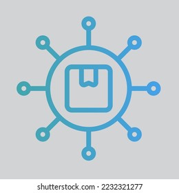 Distribution icon in gradient style about logistics, use for website mobile app presentation