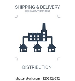 distribution icon. high quality filled distribution icon on white background. from shipping delivery collection flat trendy vector distribution symbol. use for web and mobile