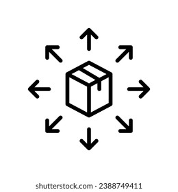 Distribution icon isolate white background vector stock illustration