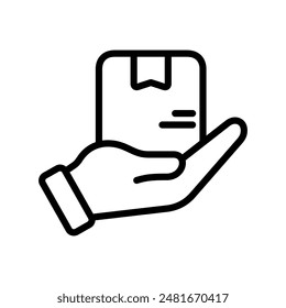 distribution icon line vector design illustration template in trendy style