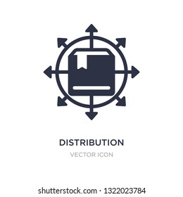 distribution icon on white background. Simple element illustration from Digital economy concept. distribution sign icon symbol design.