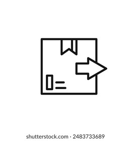 distribution icon outline collection in black