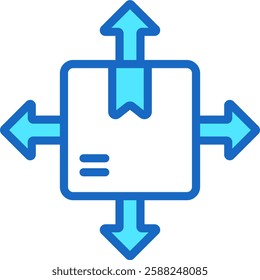Distribution Icon Outline Vector Illustration