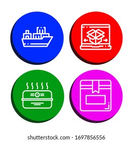 conjunto de iconos de distribución. Colección de envíos de carga, envío y entrega, Caja de cartón, Iconos de caja