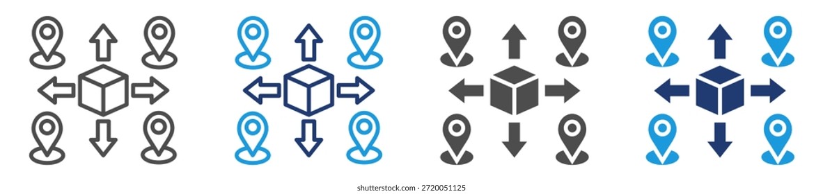 Verteilungssymbol-Set Multi-Style