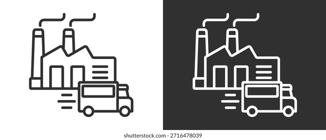 Distribution Icon Set Vector Collection Isolated In Black And White