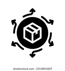 Distribution icon. sign for mobile concept and web design. vector illustration