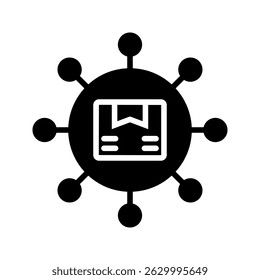 Distribution icon. sign for mobile concept and web design. vector illustration
