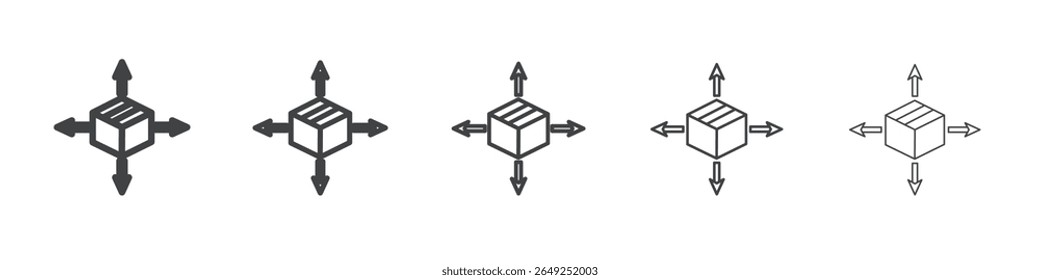 Icono de distribución Símbolo de colección de ilustración simple
