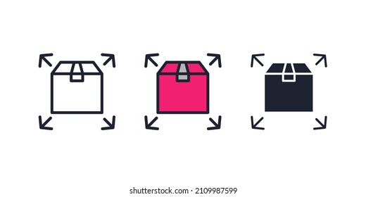 plantilla de símbolo de icono de distribución para el logotipo de colección de diseño gráfico y web ilustración vectorial